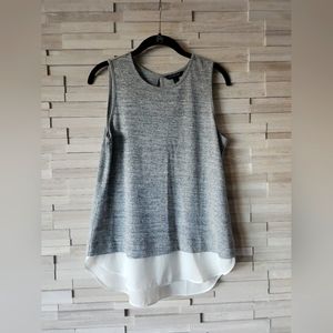Heather Grey/White Banana Republic Tank - Size S